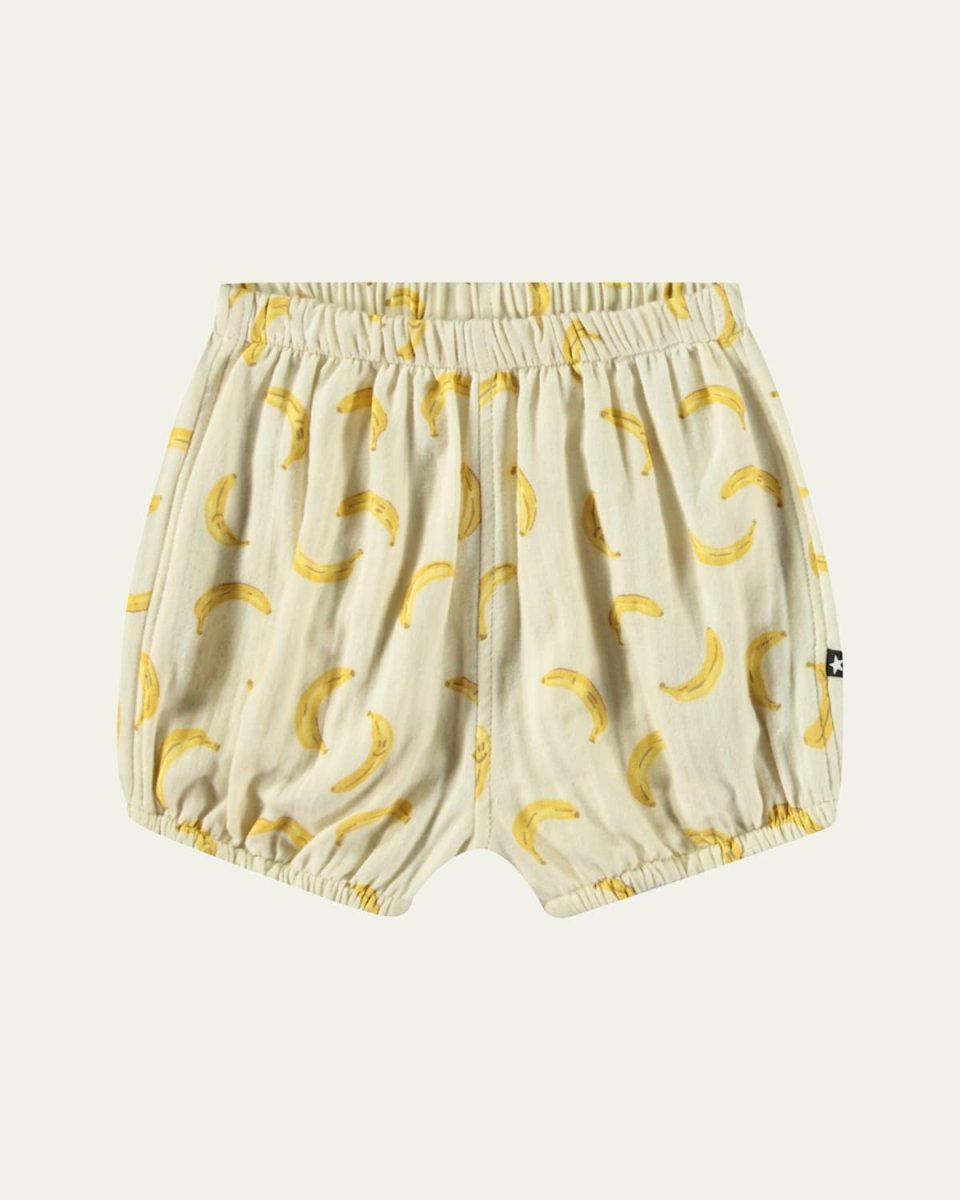 Boy's Somos Banana-Print Shorts, Size 6M-2
